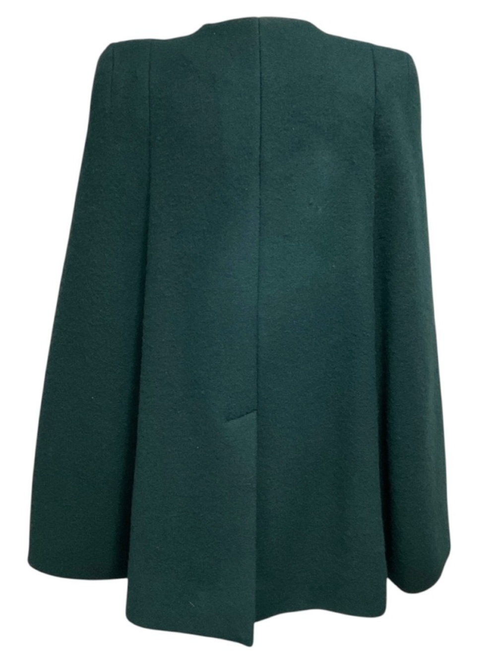 CHLOE LIGHTLESS GREEN WOOL AND MOHAIR CAPE - Picture 3 of 5